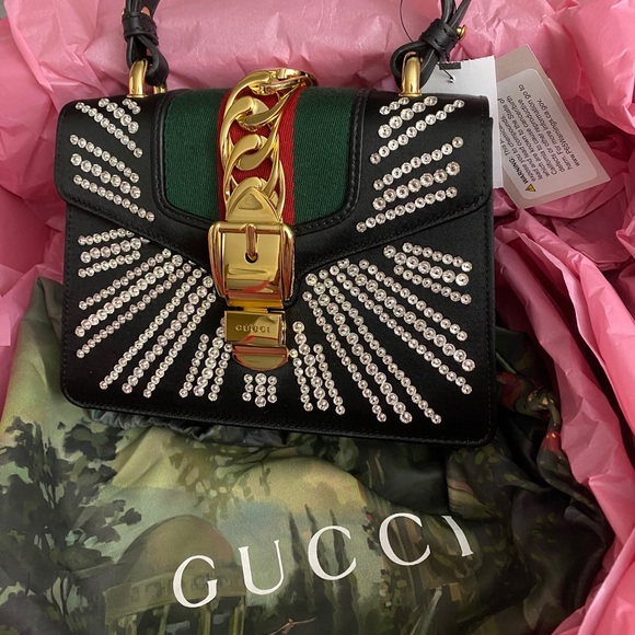 RARE Gucci mini Sylvie top handle purse - Picture 7 of 13